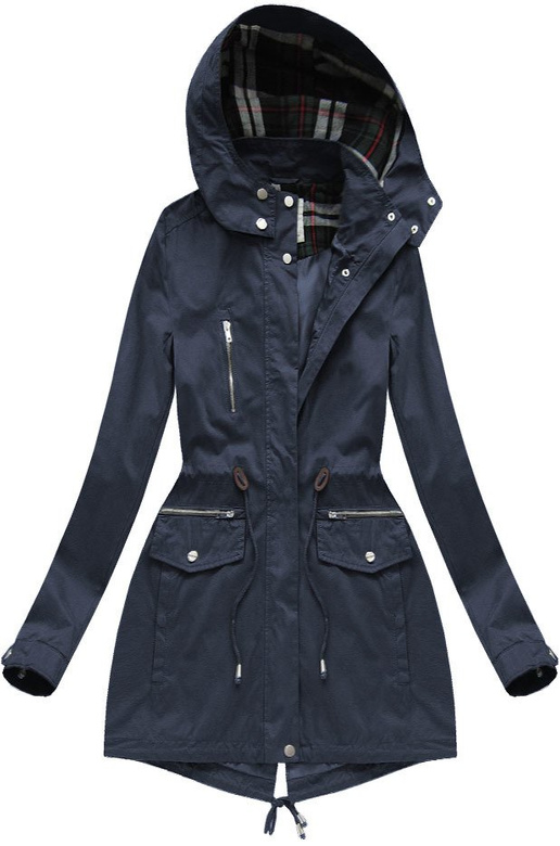 PARKA Z KAPTUREM GRANATOWA (X6989X)