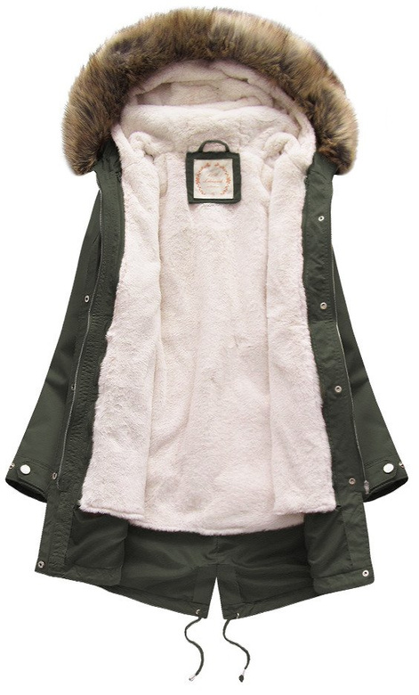 PARKA MIT KAPUZE UND UNTERFUTTER MILITÄR (7626)