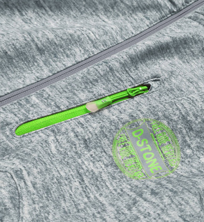 Szaro-limonkowa kurtka sportowa typu softshell