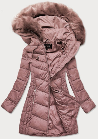 LONG QUILTED JACKET VINTAGE PINK (7689BIG)