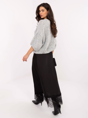 Elegancka czarna spódnica maxi z koronką