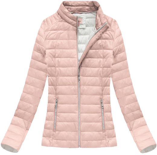 QUILTED HOODED JACKET SALMON (1828BIG)