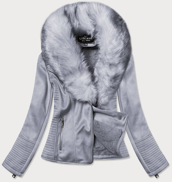 WILDLEDER BIKERJACKE MIT FELL BESENHEIDE (6501)