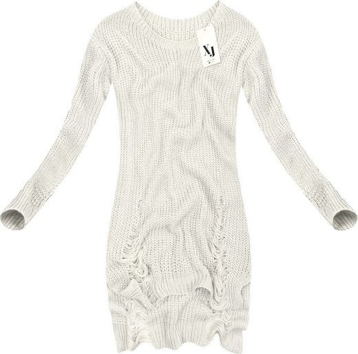 PULLOVER MIT RISSEN ECRU (GOOD95)