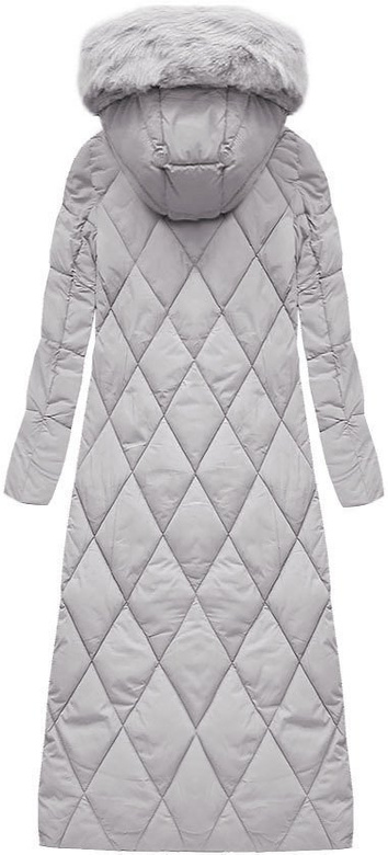 LONG WINTER HOODED JACKET GREY (7688BIG)