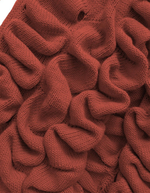 JUMPER WITH RUFFLES BRICK-RED (126ART)
