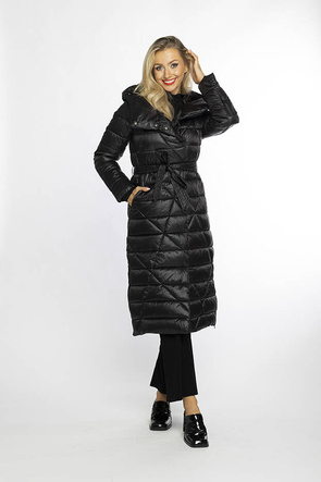 Kurtka damska z nieodpinanym kapturem czarna