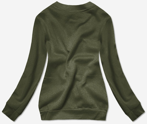 Dresowa bluza za ściągaczami ciemnobeżowa -6
