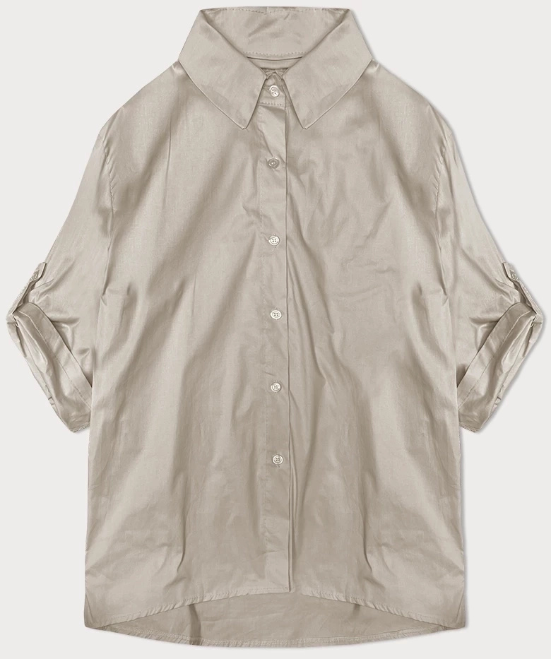 Stylowa beżowa koszula z ozdobnymi plecami
