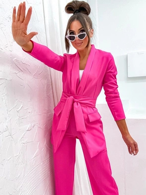 Elegancki zestaw marynarka + spodnie fuksja