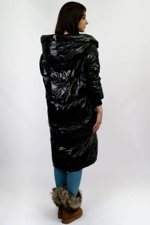 SHINY NATURAL DOWN COAT BLACK (17115)