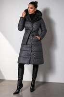 LONG JACKET WITH HOOD BLACK (PM7231)