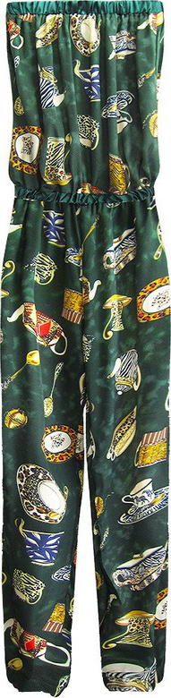 GEMUSTERT OVERALL DUNKELGRÜN (9224/1)