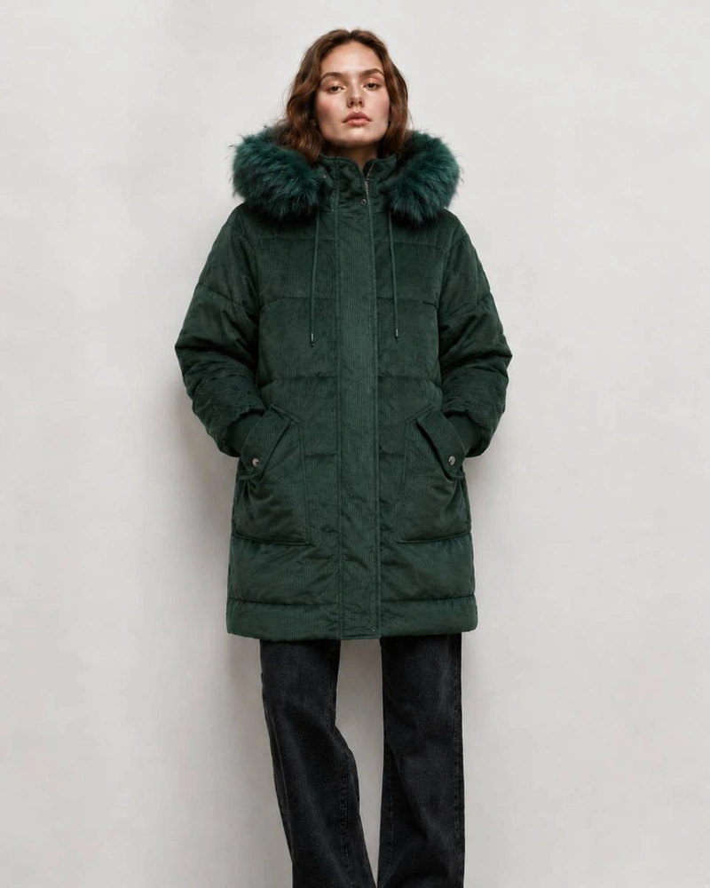 STRINGED JACKET WITH BOTTLE GREEN (7764)