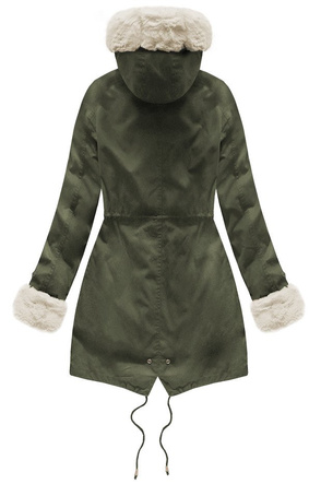 THICK WINTER PARKA WITH LINER KHAKI-BEIGE (X3366X)