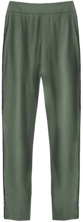 COTTON TROUSERS WITH SIDE STRIPES KHAKI (193ART)