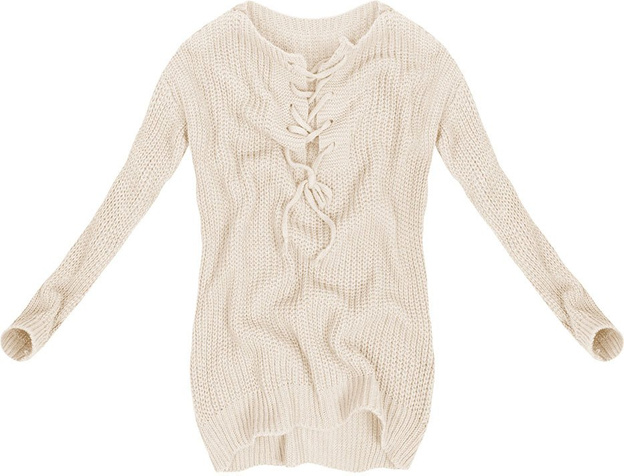 KNOTEN VORNE PULLOVER ECRU (GOOD94)