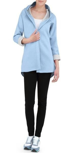 NEOPRENE HOODED BLAZER BABY BLUE (8008-1)