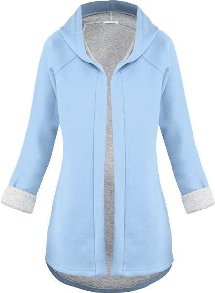 NEOPRENE HOODED BLAZER BABY BLUE (8008-1)