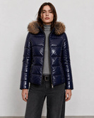 GLANZGESTEPPTE MARINEJACKE (7695)