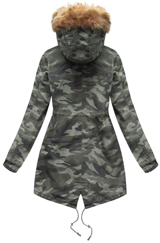 BAUMWOLLE PARKA MILITÄR KHAKI (B1309)