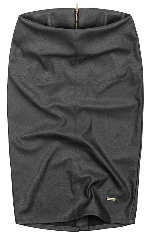 ECO LEATHER PENCIL SKIRT BLACK (GOOD112)