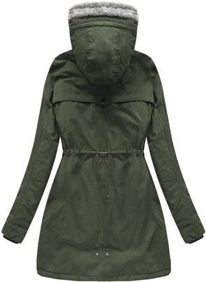 CIEPŁA PARKA ZIMOWA DAMSKA KHAKI (XW807BIGX)