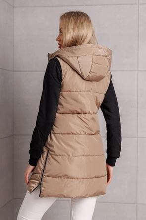 Dwustronny bezrękawnik beż-khaki