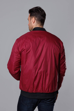 Bordowa męska kurtka typu bomber