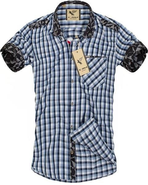 CHECKED SHIRT BLUE (8516)