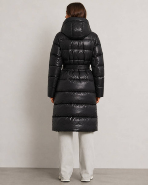 LONG JACKET WITH HOOD BLACK (PM7231)