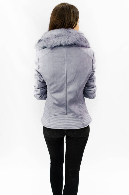 SUEDE MOTORCYCLE JACKET LILAC (6501)