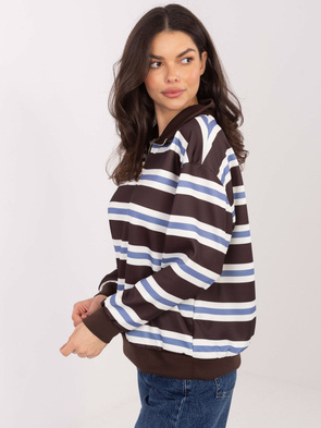 Czekoladowa bluza w paski