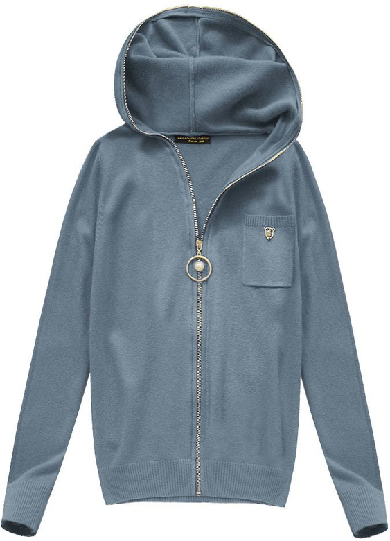 PULLOVER MIT KAPUZE BLAU (P101)