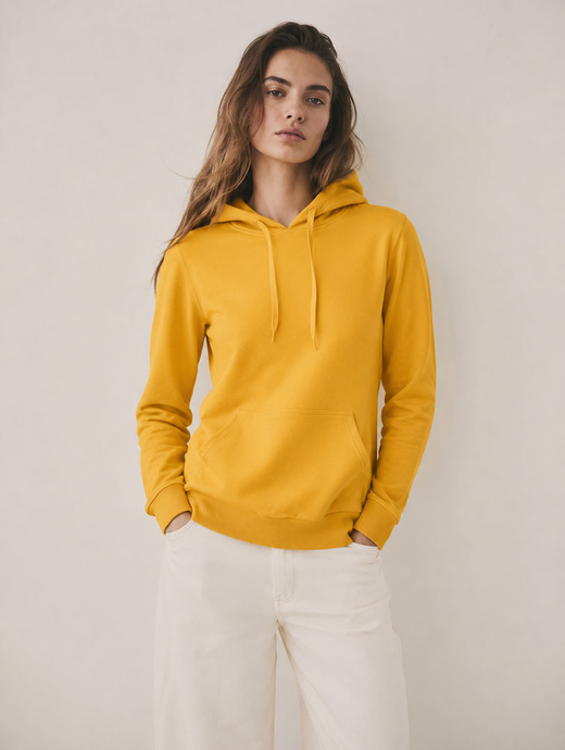 Casualowa żółta bluza dresowa damska o luźnym kroju