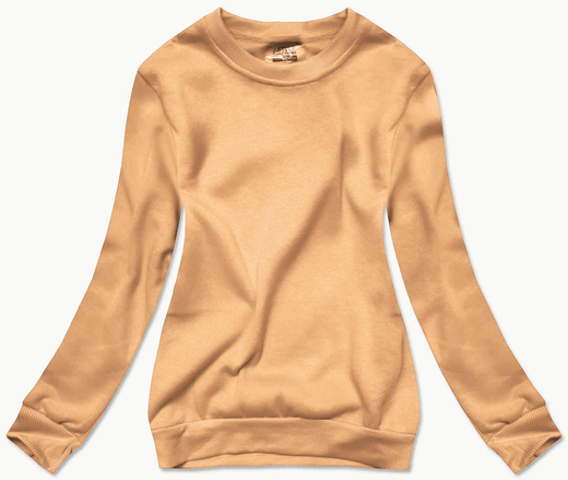 Dresowa bluza za ściągaczami ciemnobeżowa -6
