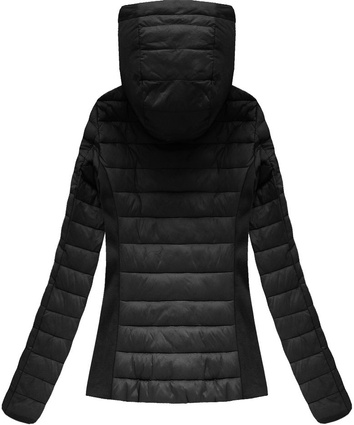 STEPPJACKE MIT KAPUZE SCHWARZ (1322)