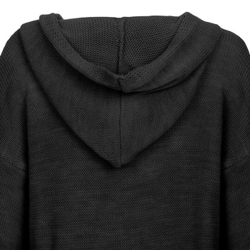 SWETER Z BUFIASTYMI RĘKAWAMI CZARNY (116ART)