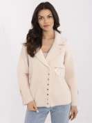 Wełniana kurtka alpaka w kolorze jasnego beżu