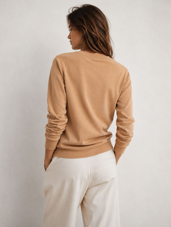 Dresowa bluza za ściągaczami nude-160