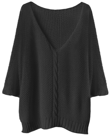 SHORT OPENWORK JUMPER BLACK (281ART)