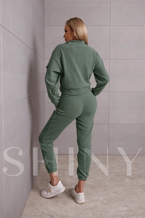 Oliwkowy komplet dresowy