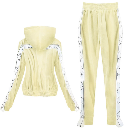 YELLOW VELOR DRESS WITH LAMPASSES (570ART)
