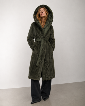 LONG JACKET WITH HOOD BLACK (PM7231)