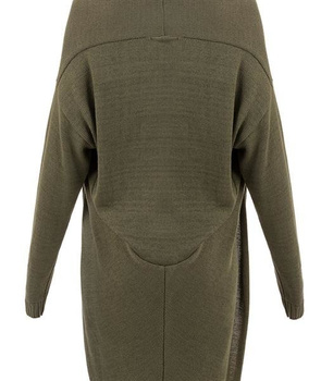 DŁUGI SWETER Z KOŁNIERZEM KHAKI (SW88)