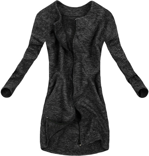 CARDIGAN WITH POCKETS PEWTER (9801/1)