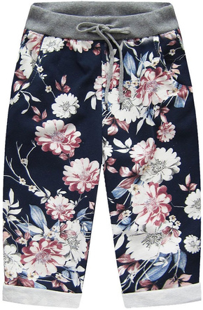 GEBLÜMTE BERMUDAS MARINEBLAU (9599)