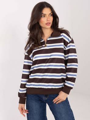 Czekoladowa bluza w paski