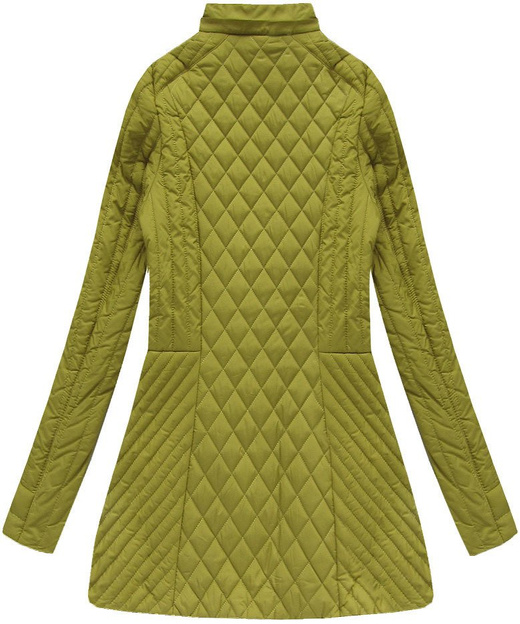 PIKOWANA KURTKA Z KAPTUREM MUSZTARDOWA (7030BIG)