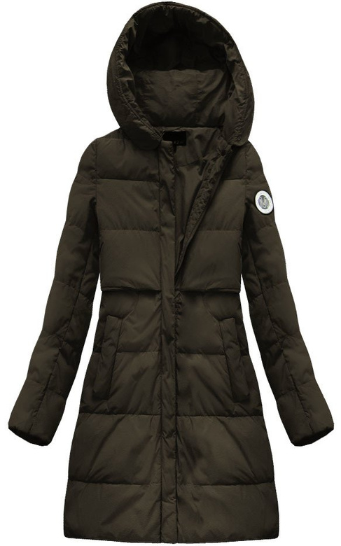 KURTKA Z PUCHEM NATURALNYM KHAKI (8063)